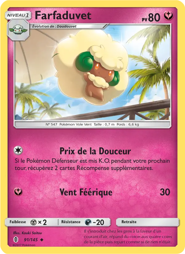 Scan HD carte Pokémon Farfaduvet 91/145 — Gardiens Ascendants
