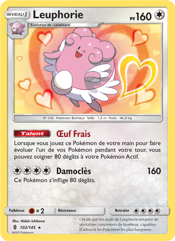 Scan HD carte Pokémon Leuphorie 102/145 — Gardiens Ascendants