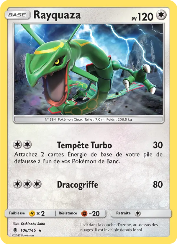Scan HD carte Pokémon Rayquaza 106/145 — Gardiens Ascendants