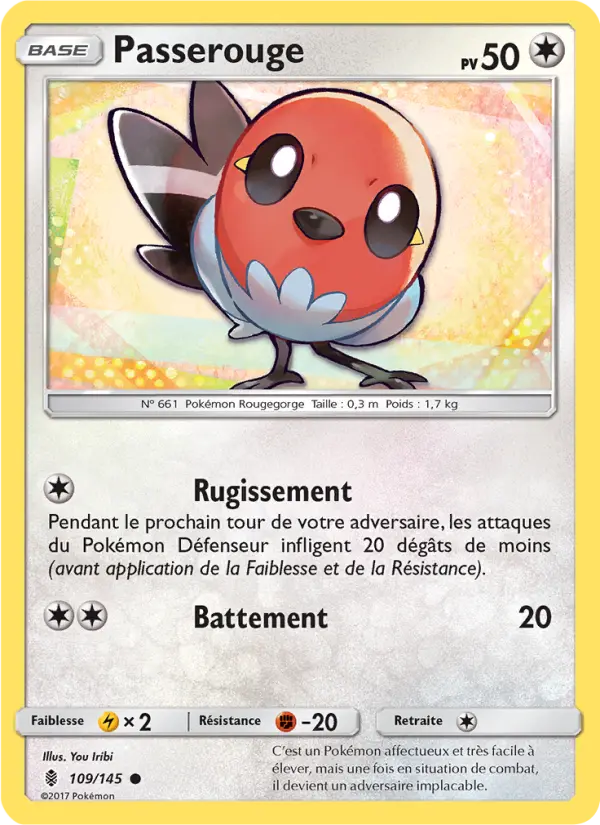 Scan HD carte Pokémon Passerouge 109/145 — Gardiens Ascendants