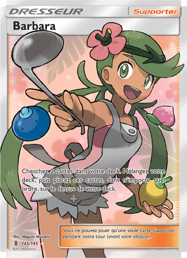 Scan HD carte Pokémon Barbara 145/145 — Gardiens Ascendants