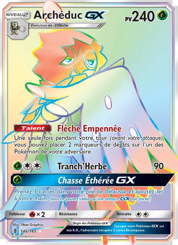 Scan HD carte Pokémon Archéduc GX 146/145 — Gardiens Ascendants