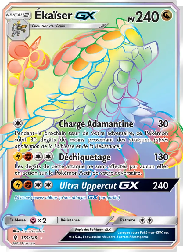 Scan HD carte Pokémon Ékaïser GX 159/145 — Gardiens Ascendants