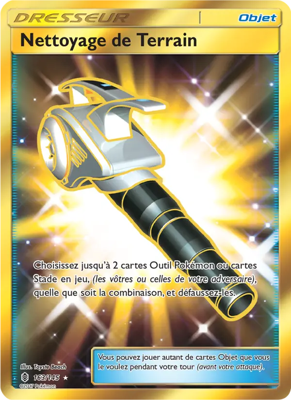 Scan HD carte Pokémon Nettoyage de Terrain 163/145 — Gardiens Ascendants