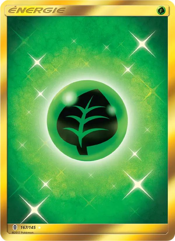 Scan HD carte Pokémon Énergie Plante 167/145 — Gardiens Ascendants