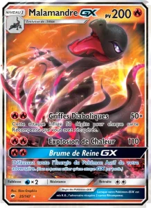 Carte Pokemon Malamandre GX 25/147 Ombres Ardentes