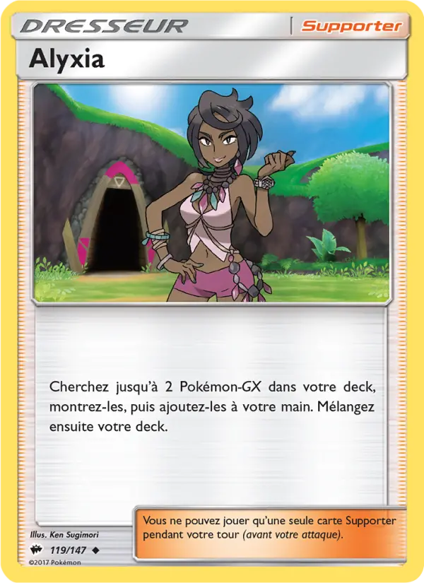 Scan HD carte Pokémon Alyxia 119/147 — Ombres Ardentes