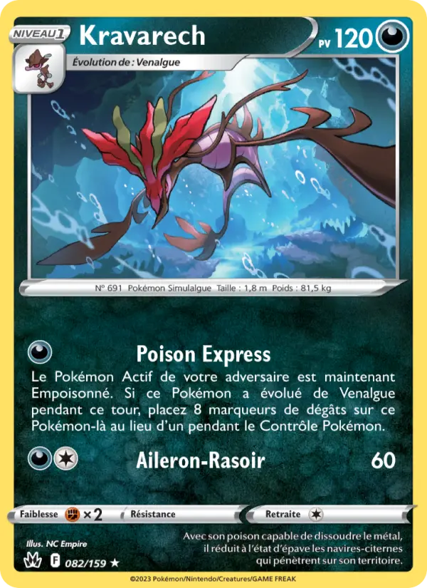 Scan HD carte Pokémon Kravarech 082/159 — Zénith Suprême