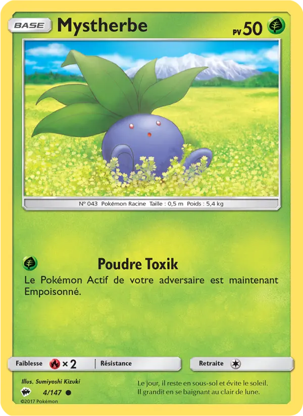 Scan HD carte Pokémon Mystherbe 4/147 — Ombres Ardentes