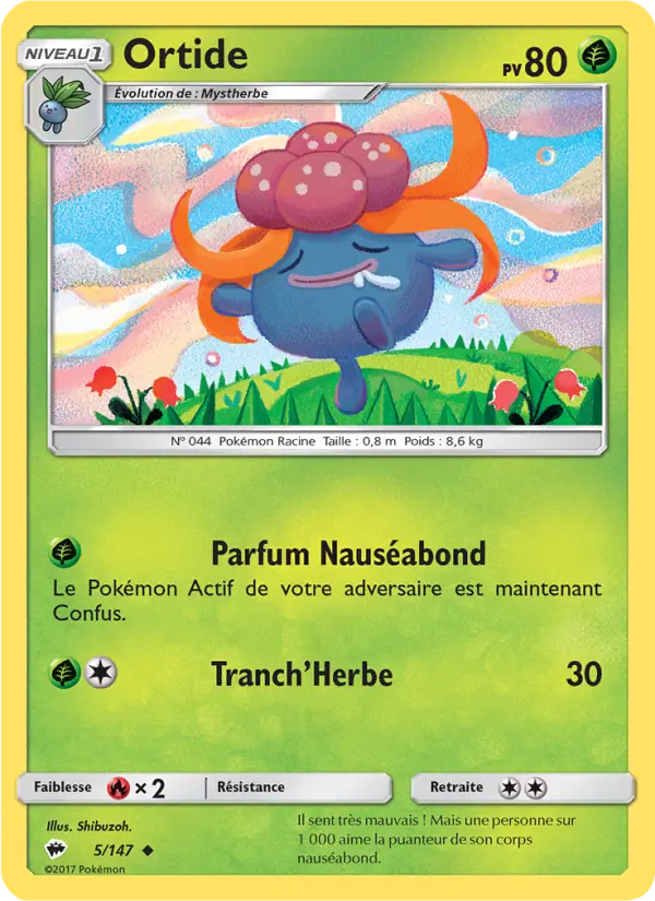 Scan HD carte Pokémon Ortide 5/147 — Ombres Ardentes