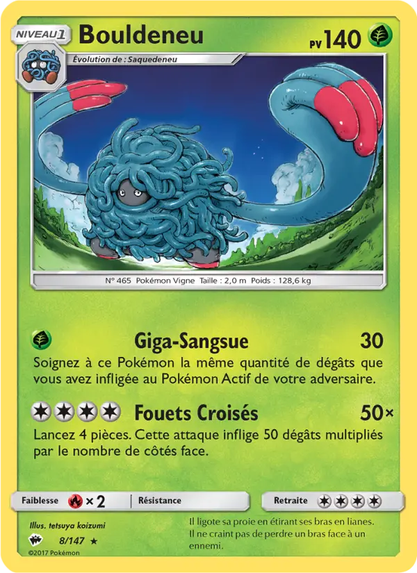 Scan HD carte Pokémon Bouldeneu 8/147 — Ombres Ardentes