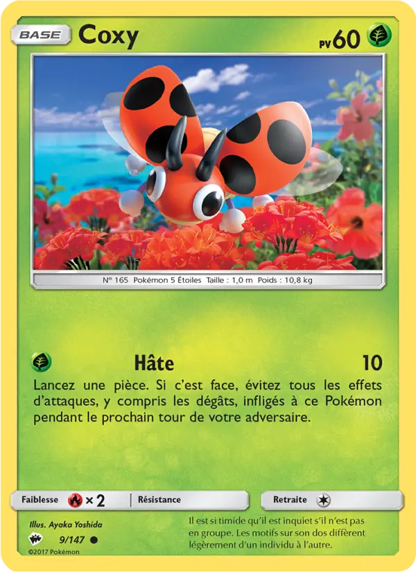 Scan HD carte Pokémon Coxy 9/147 — Ombres Ardentes