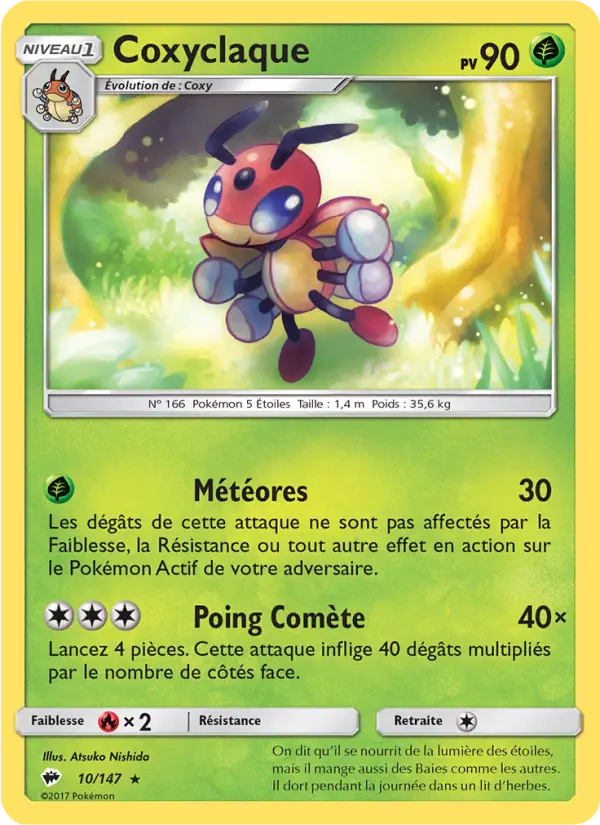 Scan HD carte Pokémon Coxyclaque 10/147 — Ombres Ardentes