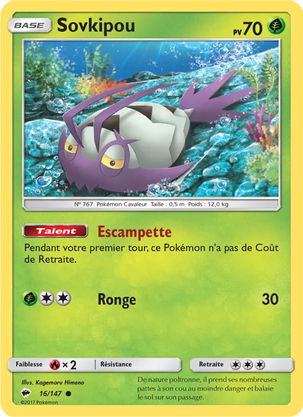 Scan HD carte Pokémon Sovkipou 16/147 — Ombres Ardentes