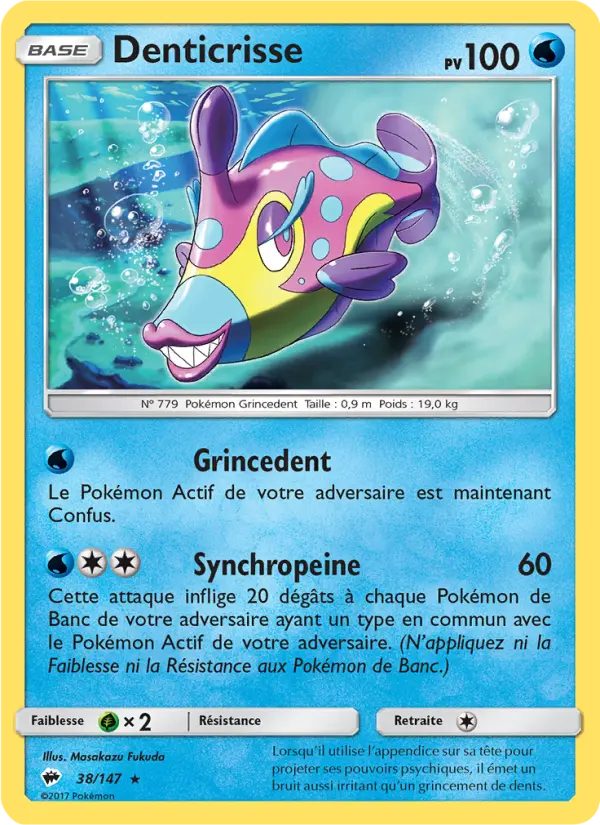 Scan HD carte Pokémon Denticrisse 38/147 — Ombres Ardentes