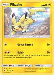 Carte Pokemon Pikachu 40/147 Ombres Ardentes