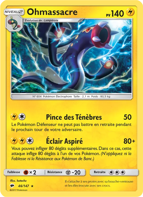Scan HD carte Pokémon Ohmassacre 46/147 — Ombres Ardentes
