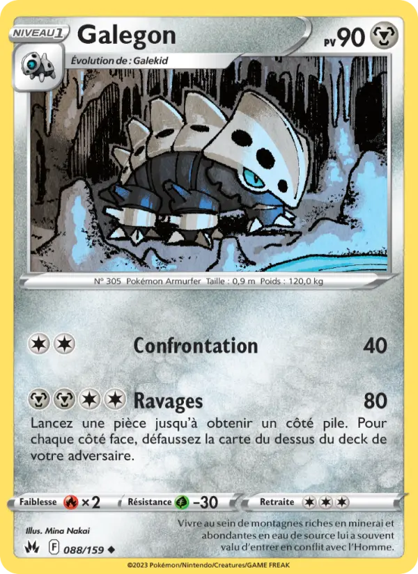 Scan HD carte Pokémon Galegon 088/159 — Zénith Suprême