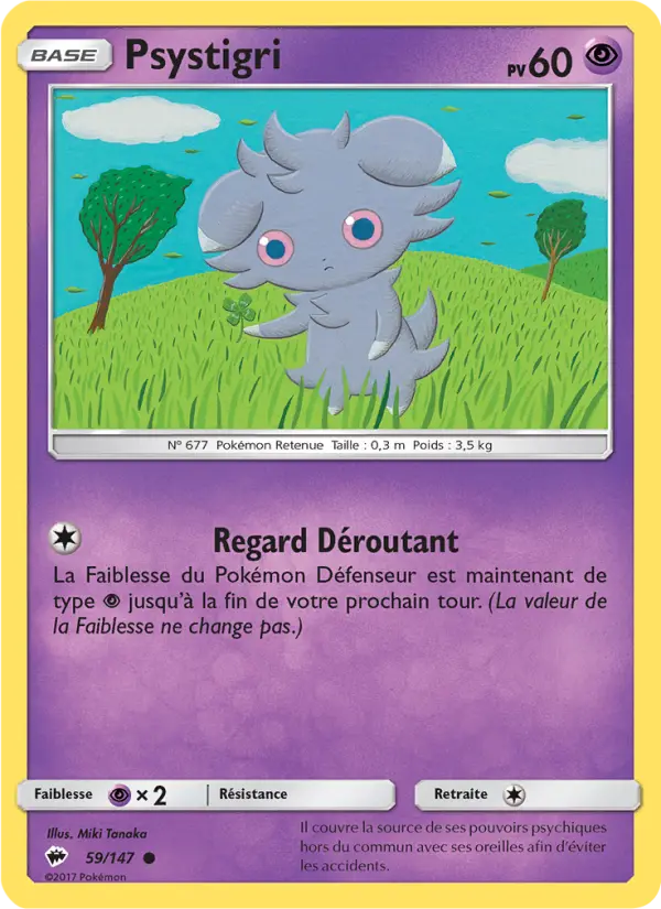Scan HD carte Pokémon Psystigri 59/147 — Ombres Ardentes