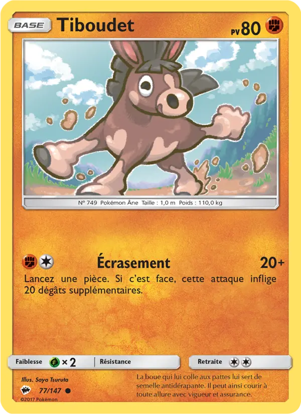 Scan HD carte Pokémon Tiboudet 77/147 — Ombres Ardentes