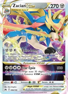 Carte Pokemon Zacian VSTAR 096/159 Zénith Suprême