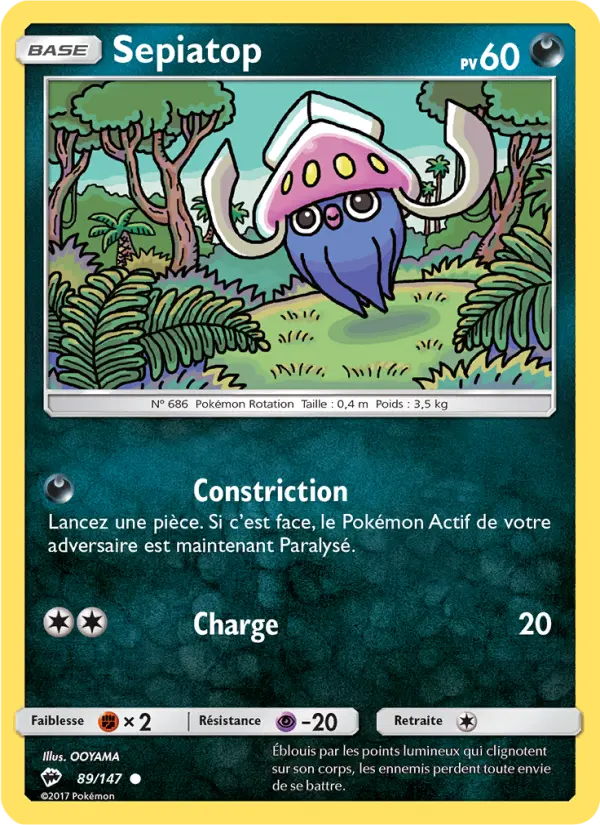 Scan HD carte Pokémon Sepiatop 89/147 — Ombres Ardentes