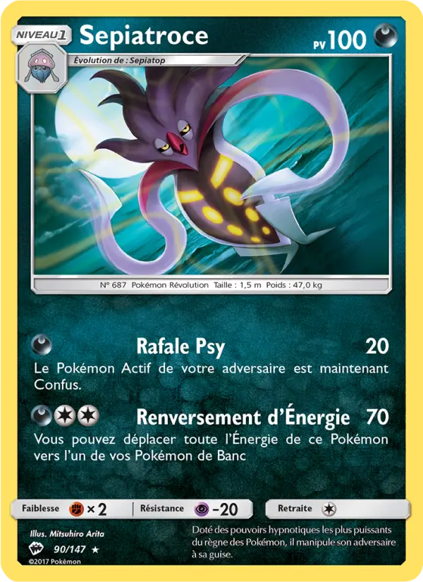 Scan HD carte Pokémon Sepiatroce 90/147 — Ombres Ardentes