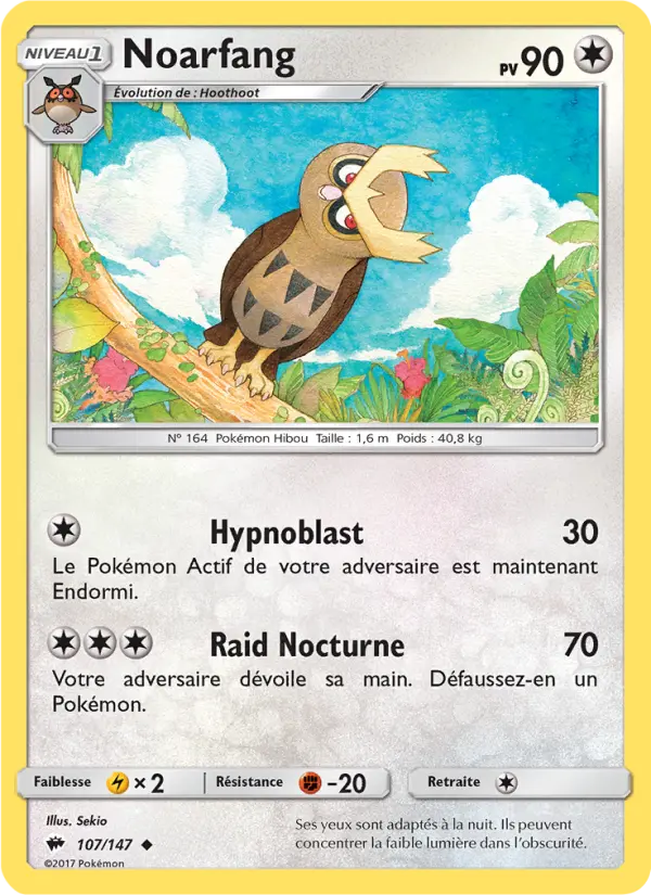 Scan HD carte Pokémon Noarfang 107/147 — Ombres Ardentes