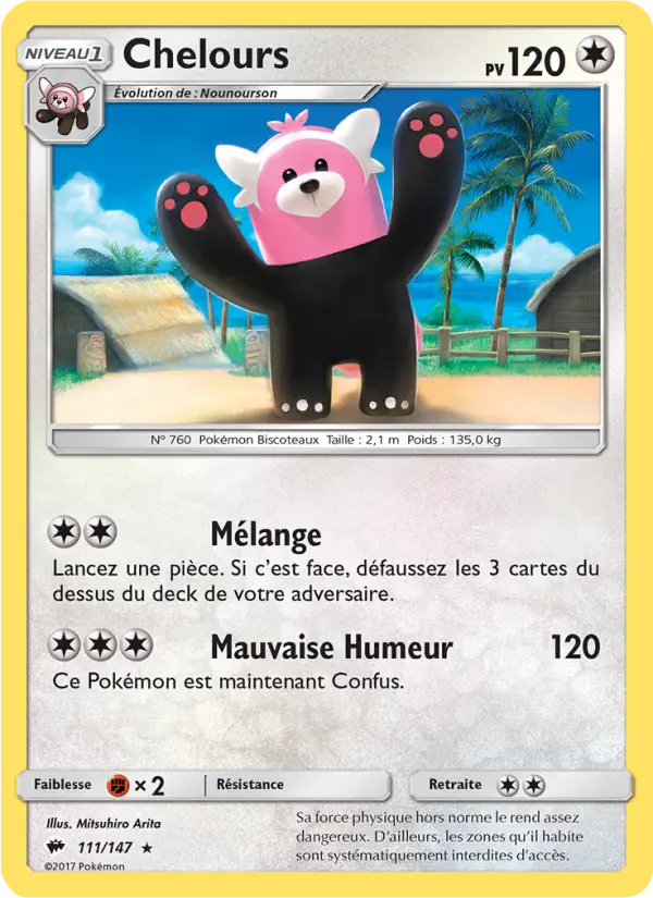 Scan HD carte Pokémon Chelours 111/147 — Ombres Ardentes