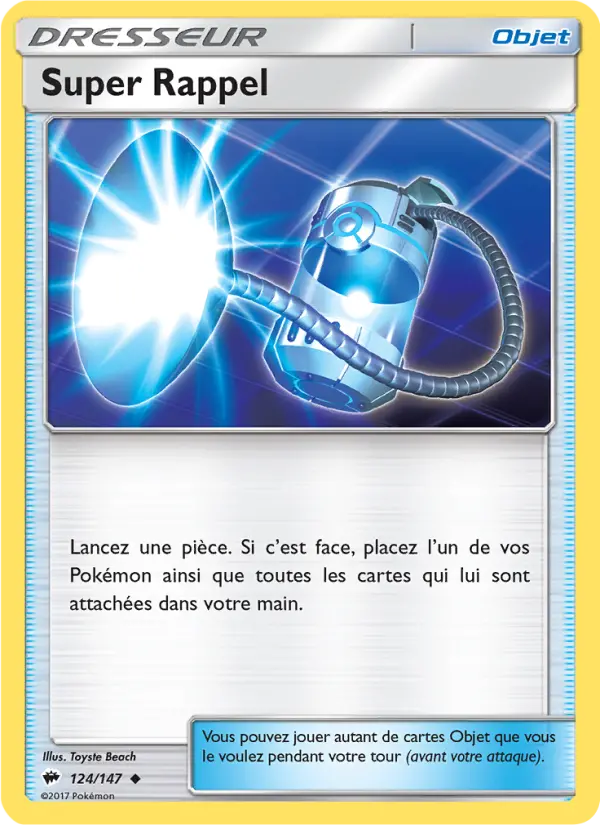Scan HD carte Pokémon Super Rappel 124/147 — Ombres Ardentes
