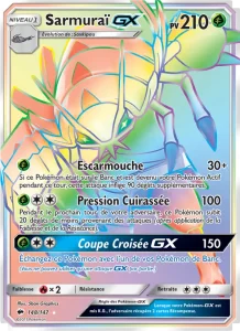 Carte Pokemon Sarmuraï GX 148/147 Ombres Ardentes