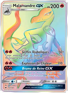 Carte Pokemon Malamandre GX 151/147 Ombres Ardentes