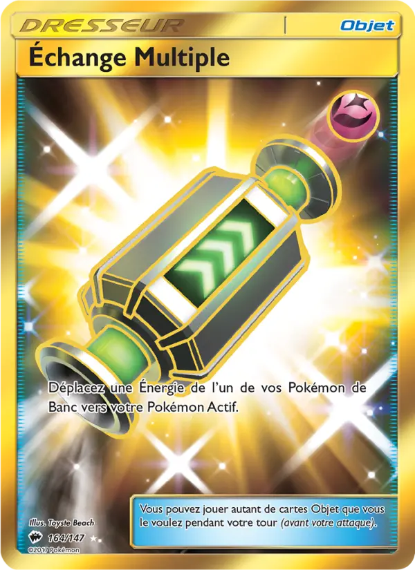 Scan HD carte Pokémon Échange Multiple 164/147 — Ombres Ardentes