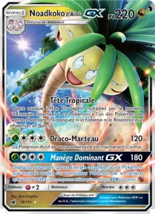 Carte Pokemon Noadkoko d’Alola GX 74/111 Invasion Carmin