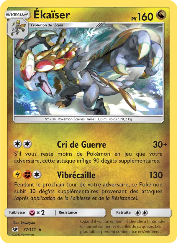 Scan HD carte Pokémon Ékaïser 77/111 — Invasion Carmin