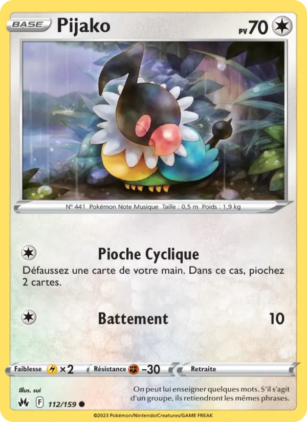 Scan HD carte Pokémon Pijako 112/159 — Zénith Suprême