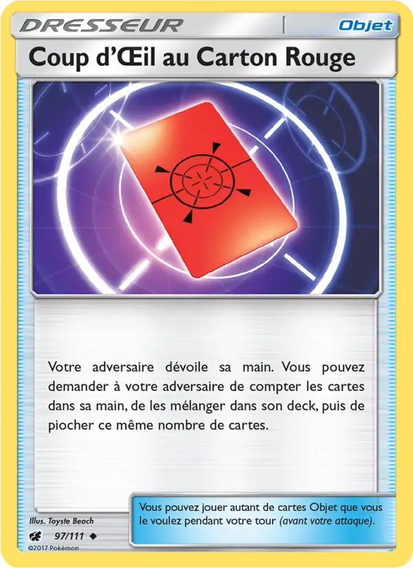 Scan HD carte Pokémon Coup d’Œil au Carton Rouge 97/111 — Invasion Carmin