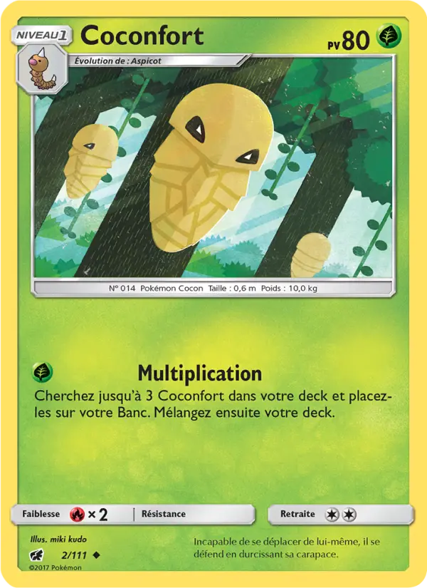 Scan HD carte Pokémon Coconfort 2/111 — Invasion Carmin