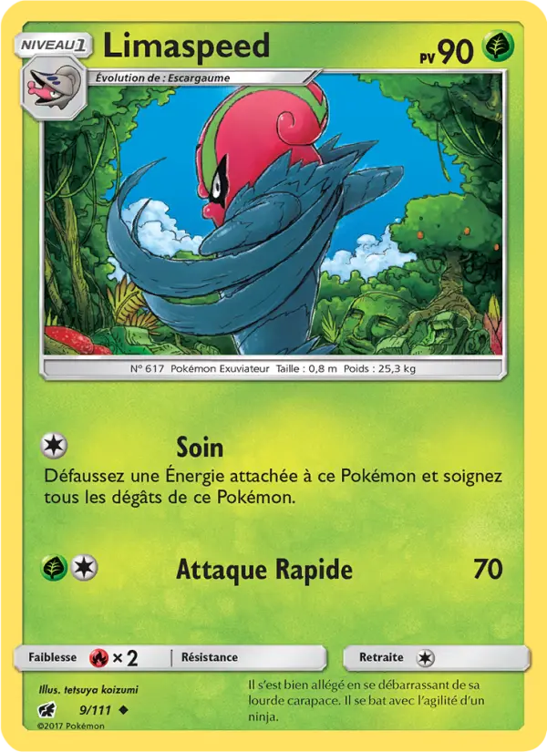 Scan HD carte Pokémon Limaspeed 9/111 — Invasion Carmin