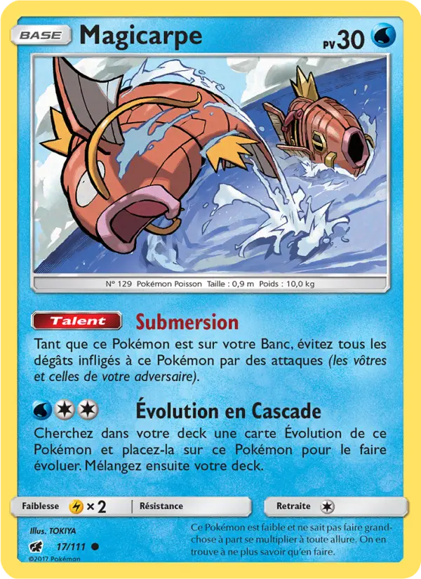 Scan HD carte Pokémon Magicarpe 17/111 — Invasion Carmin