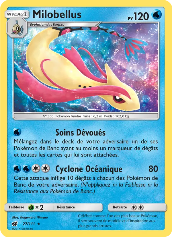 Scan HD carte Pokémon Milobellus 27/111 — Invasion Carmin