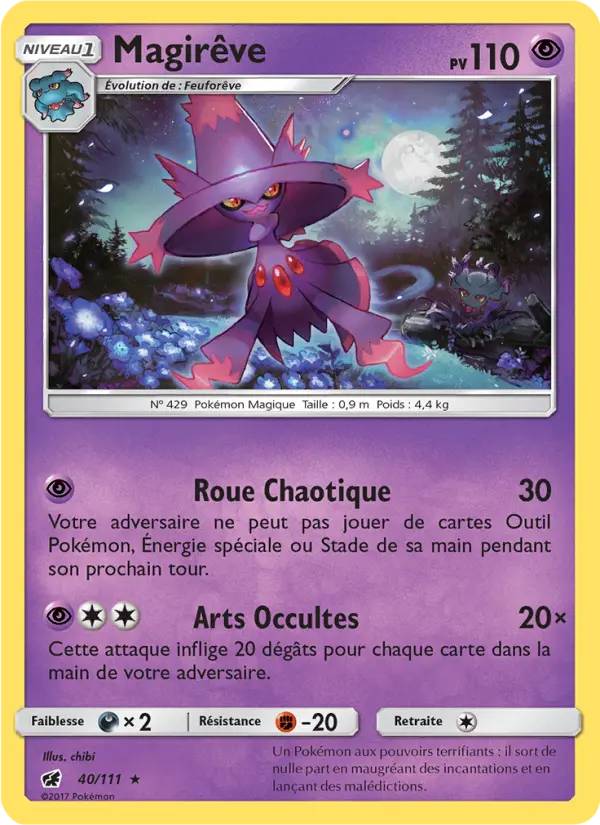 Scan HD carte Pokémon Magirêve 40/111 — Invasion Carmin