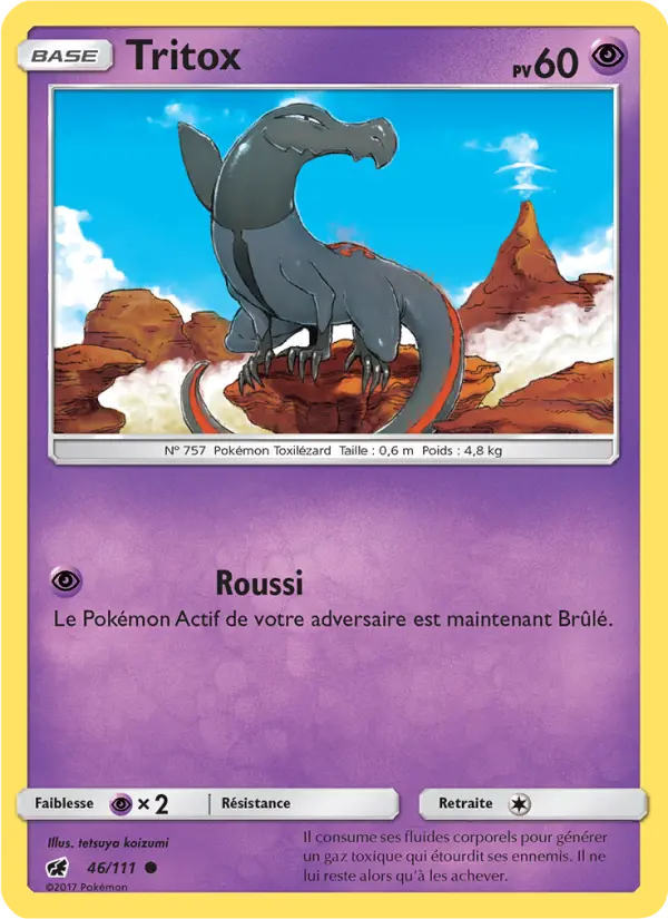 Scan HD carte Pokémon Tritox 46/111 — Invasion Carmin