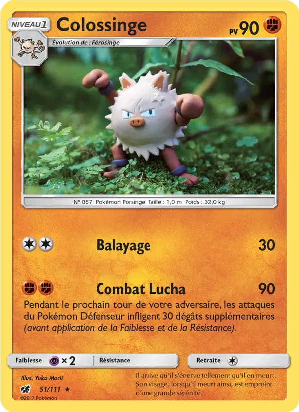 Scan HD carte Pokémon Colossinge 51/111 — Invasion Carmin