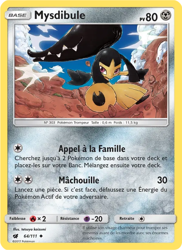 Scan HD carte Pokémon Mysdibule 64/111 — Invasion Carmin