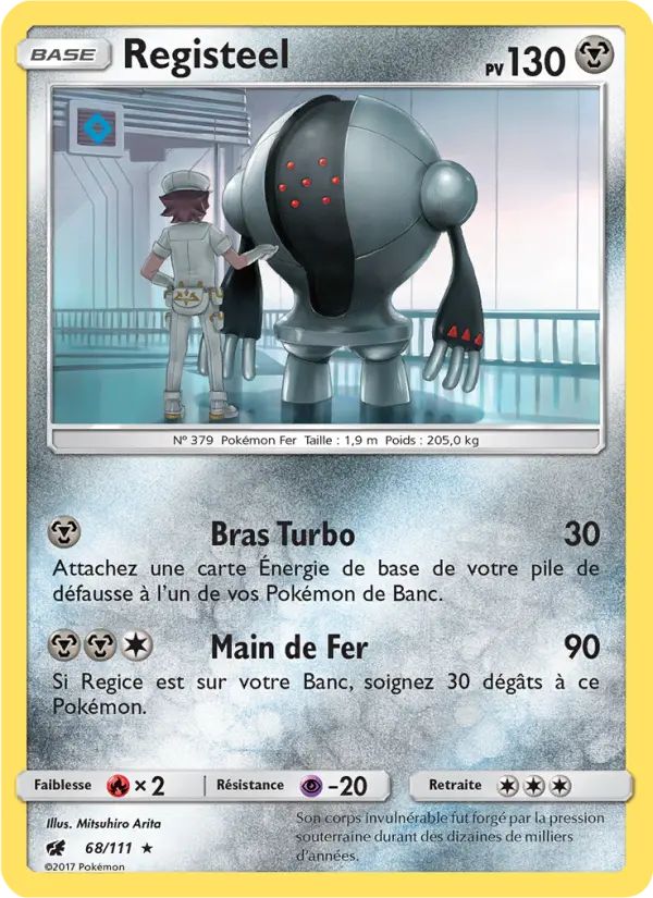 Scan HD carte Pokémon Registeel 68/111 — Invasion Carmin