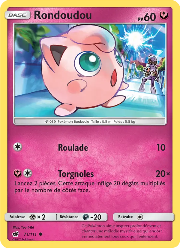 Scan HD carte Pokémon Rondoudou 71/111 — Invasion Carmin