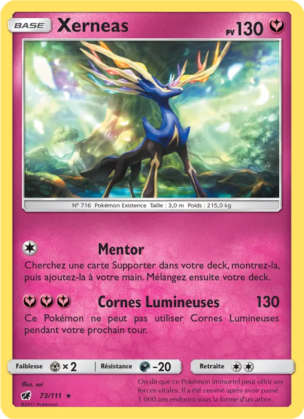 Scan HD carte Pokémon Xerneas 73/111 — Invasion Carmin