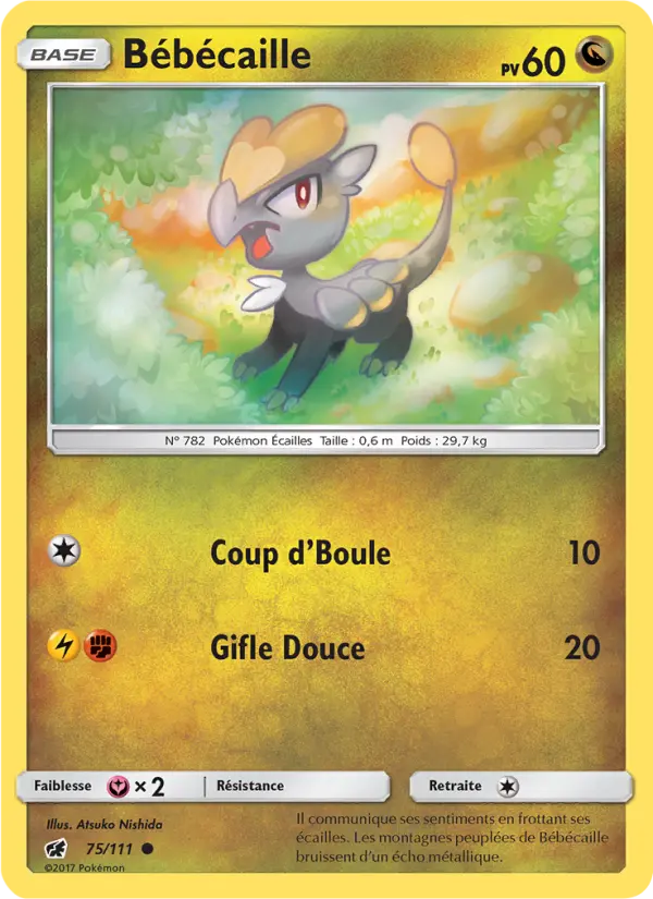 Scan HD carte Pokémon Bébécaille 75/111 — Invasion Carmin