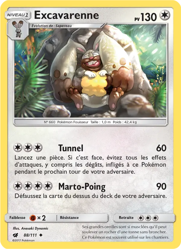 Scan HD carte Pokémon Excavarenne 88/111 — Invasion Carmin